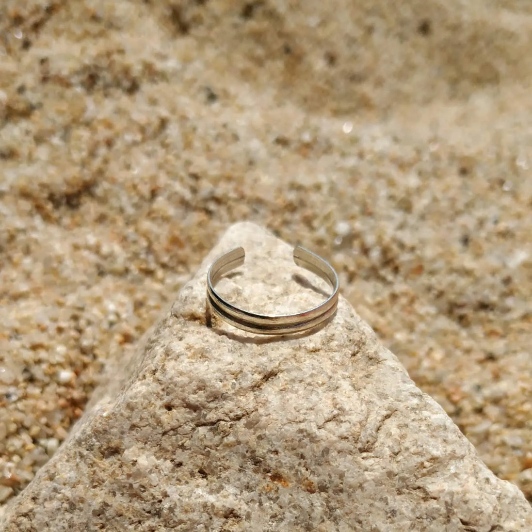 Anell midi de plata ajustable – fotografia 8