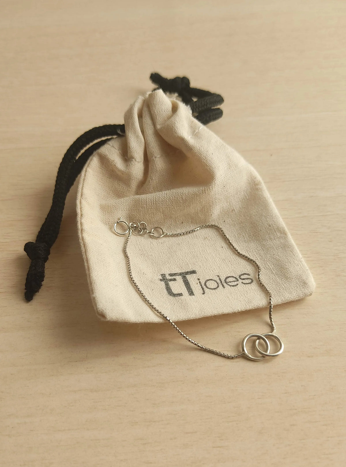 Polsera de boletes de plata 925 de 3 mm – detall