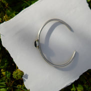Polsera de plata amb roca volcànica per a oli essencial — DSC00276