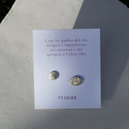 Arracades petites de plata orgànica, vista principal