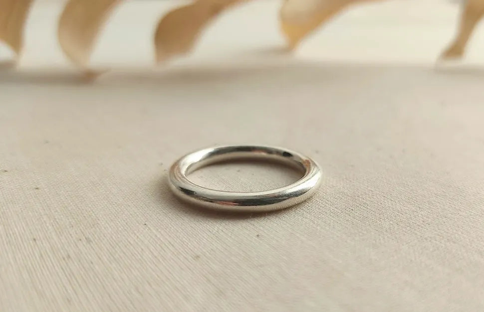 Anell Fi de Plata de Llei 925 – fotografia 1