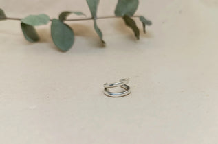 Ear cuff doble de plata, vista principal