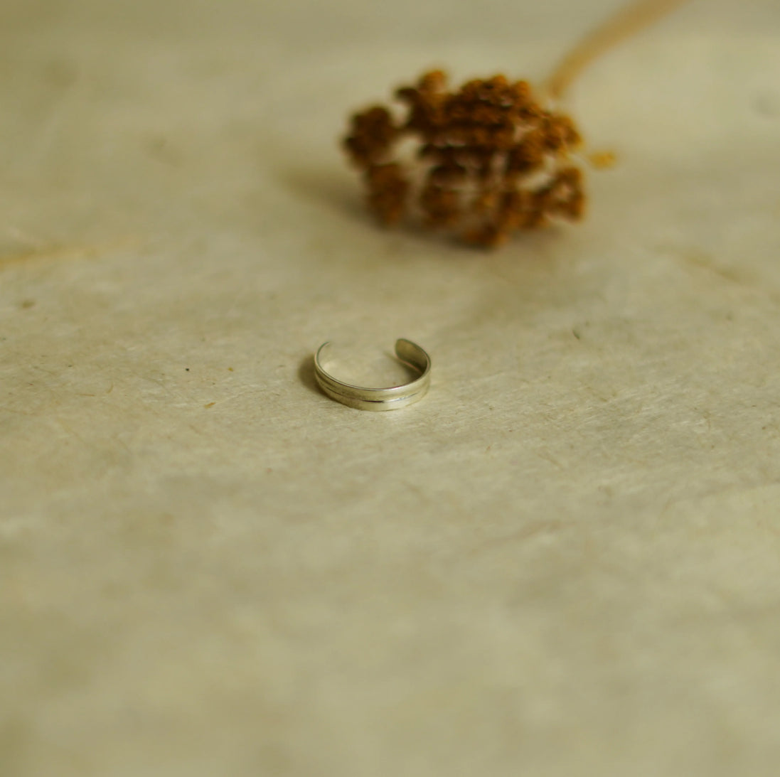 Anell midi de plata ajustable – fotografia 2